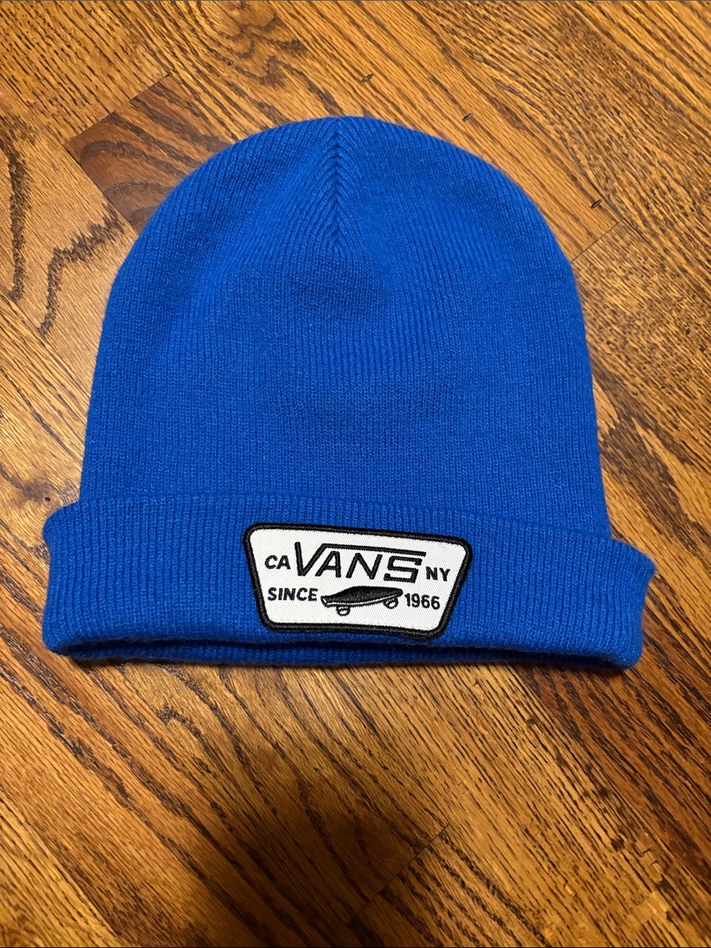 Vans Royal Blue Knit Beanie with Patch